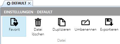 Duplizieren der Default Einstellung