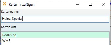 Neue Karte Typ Redlining hinzufügen