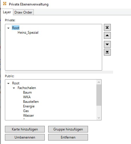 Öffentliche oder Private Layer hinzufügen