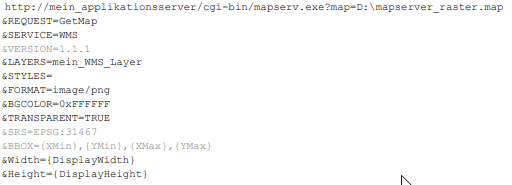 Darstellung WMS Mapserver