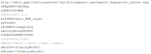 Darstellung WMS Mapserver