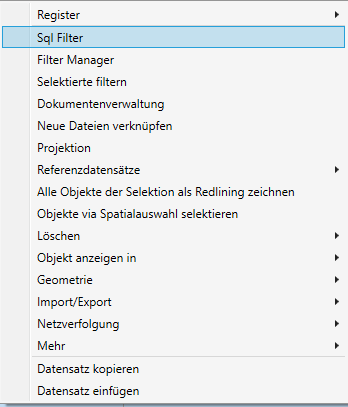 Formular Dialog mit Kontextmenü der rechten Maustaste