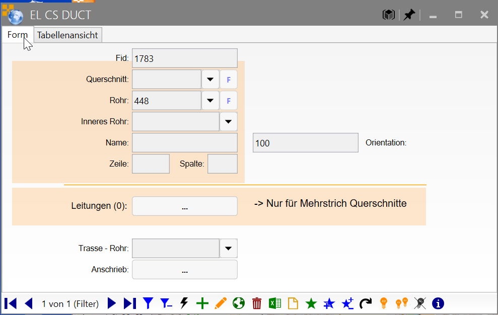 Querschnittrohr