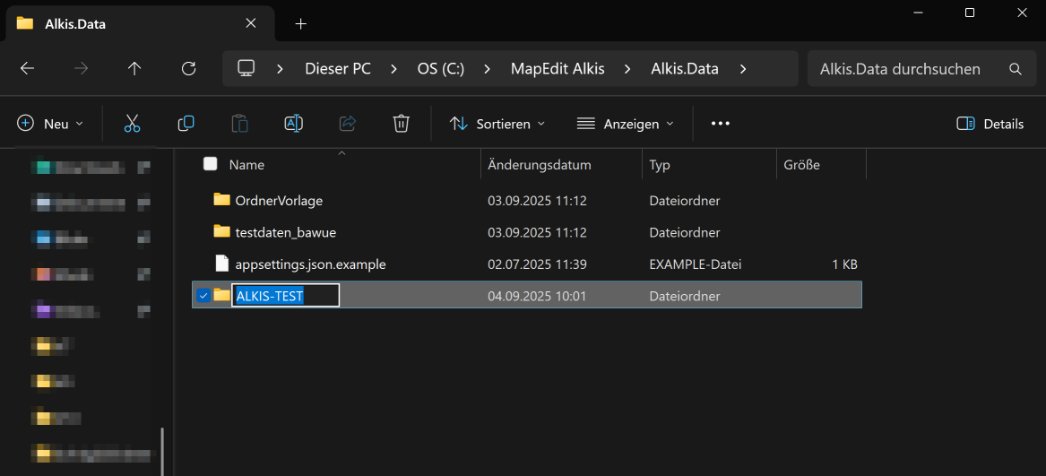 Screenshot 18 – Umbenennen des Ordners