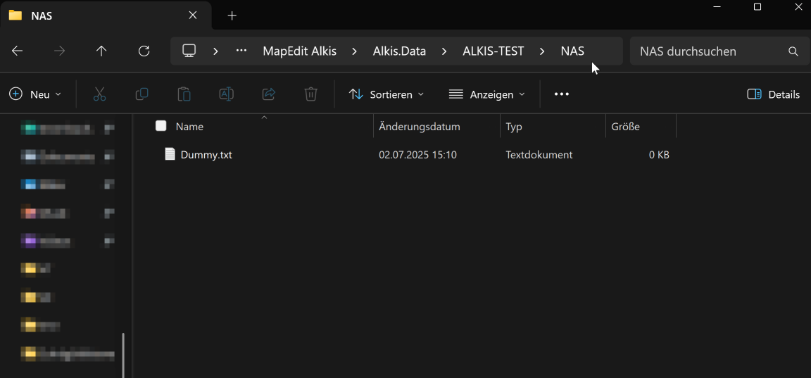 Screenshot 19 – Unterordner NAS