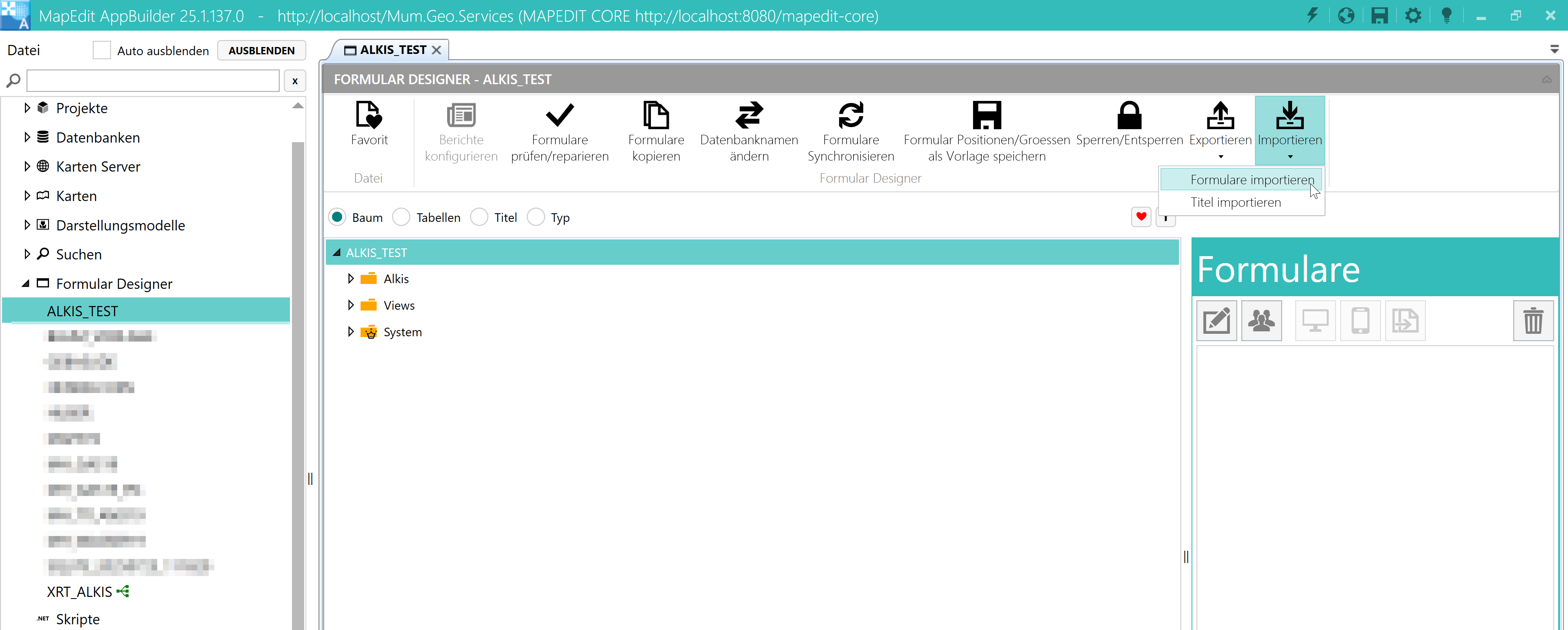 Screenshot 27 – Formulare importieren