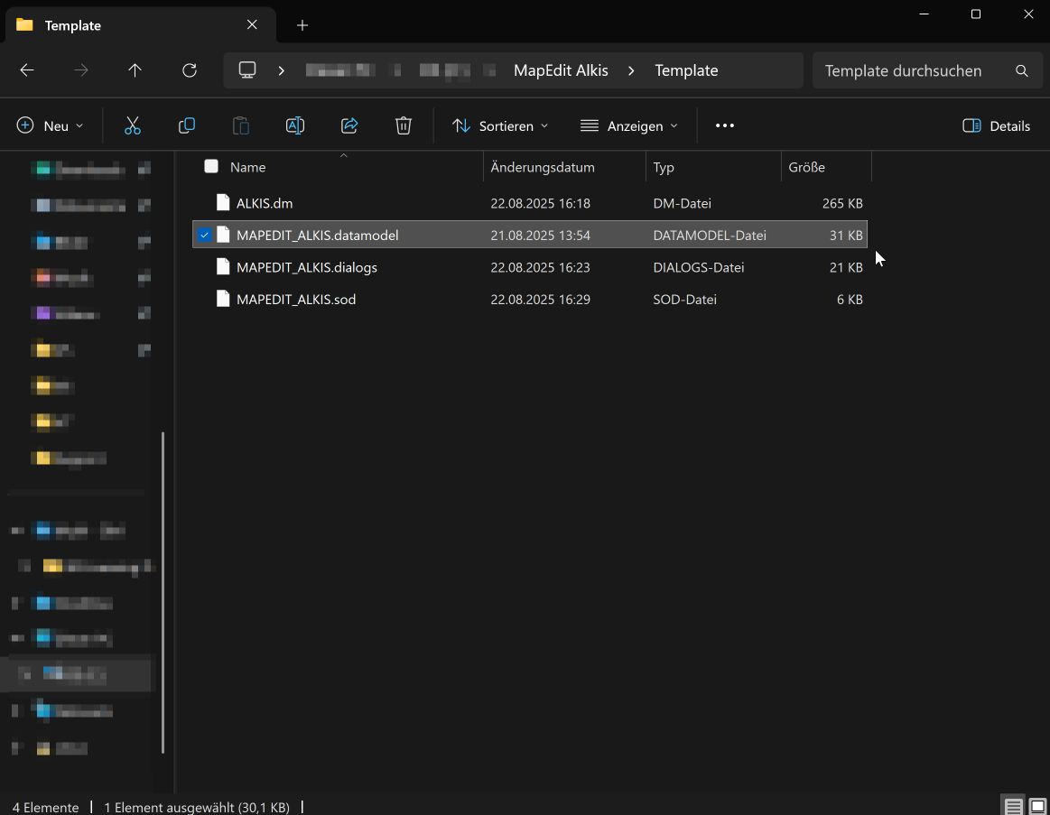 Screenshot 5 – Auswahl des Vorlagenmodells