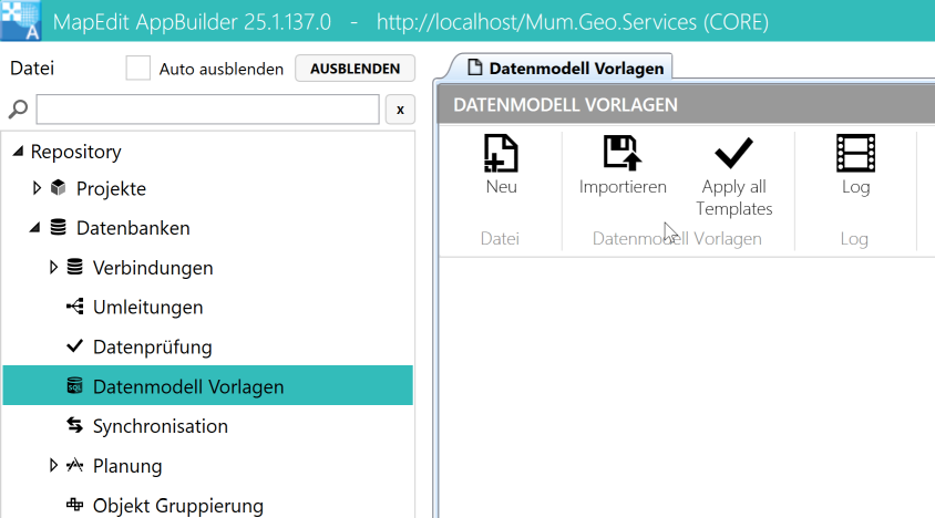 Screenshot 6 – Reiter Datenmodelle