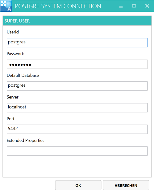 Screenshot 9 – Verbindungsparameter