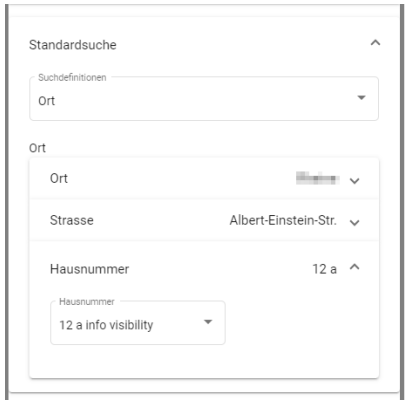 Standardsuche aus MapEdit