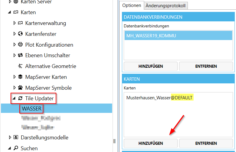 Auswahl Datenbank